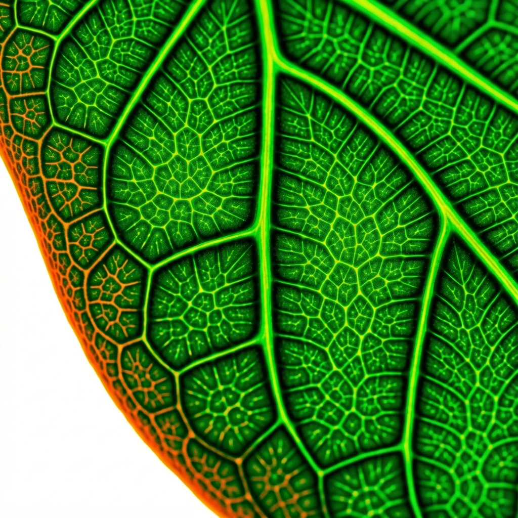 Botanical leaf texture